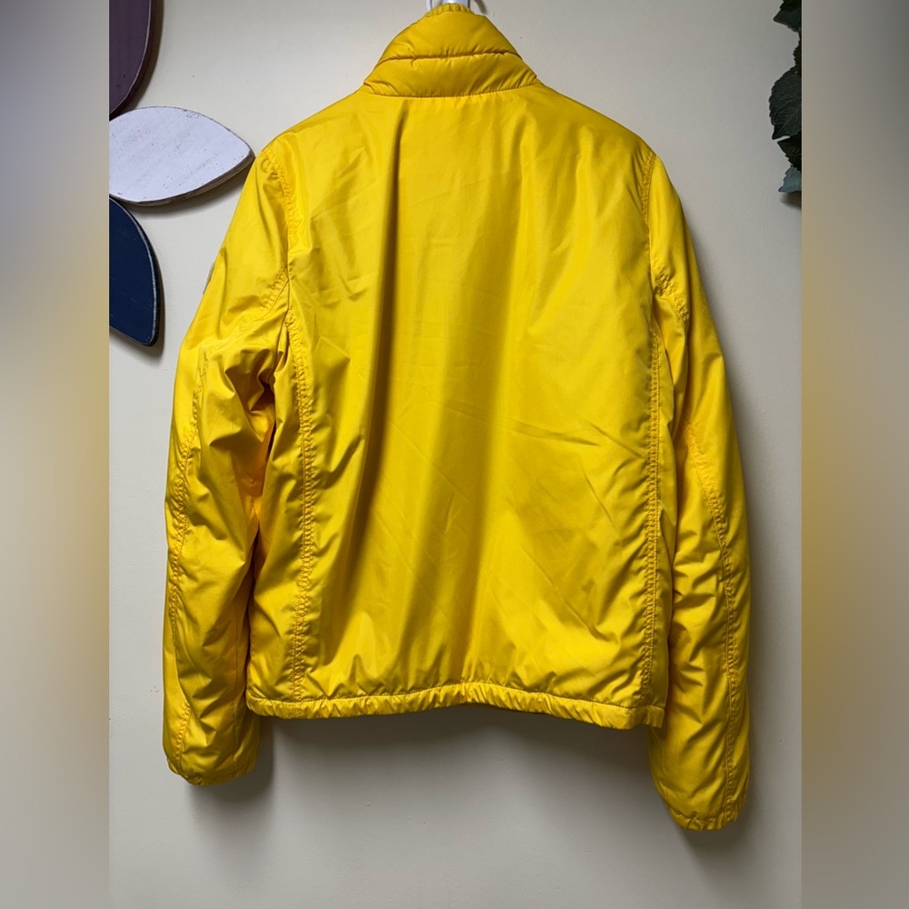Abercrombie & Fitch Canary Yellow Preppy Winter Zip Up Jacket - Large - Picture 14 of 14